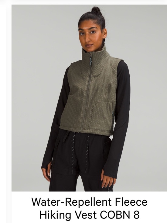 lululemon athletica Other - lululemon athletica Quilted Fleece Vest - Olive Green
